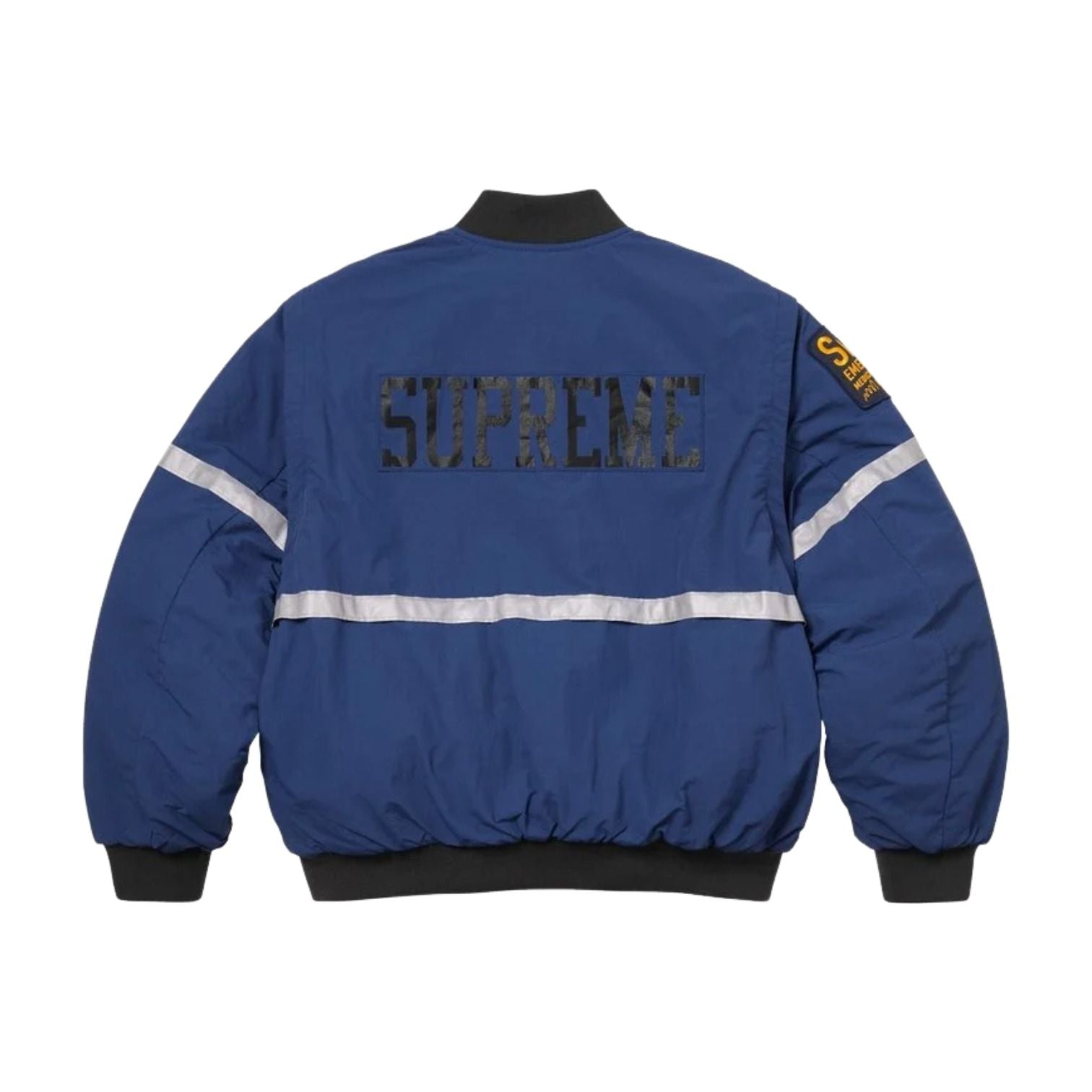Supreme SS26 Zip-Off Sleeve Reflective Stripe Jacket 'Navy' SUP-SS26-137-NVY