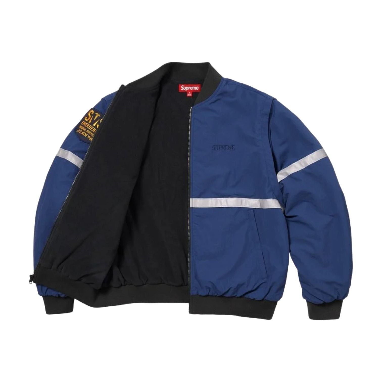 Supreme SS26 Zip-Off Sleeve Reflective Stripe Jacket 'Navy' SUP-SS26-137-NVY