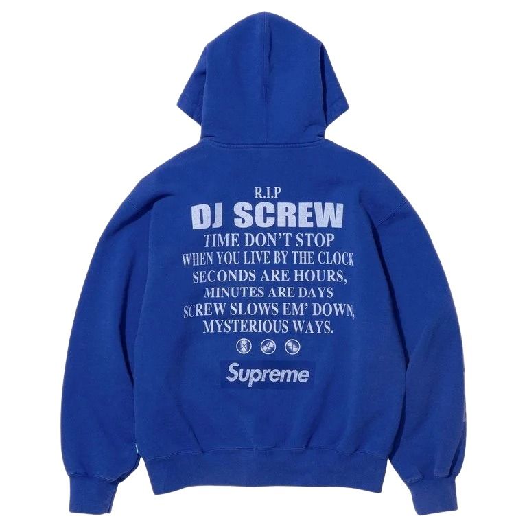 Supreme x DJ Screw SS26 Zip Up Hooded Sweatshirt 'Blue' SUP-SS26-145-BLU
