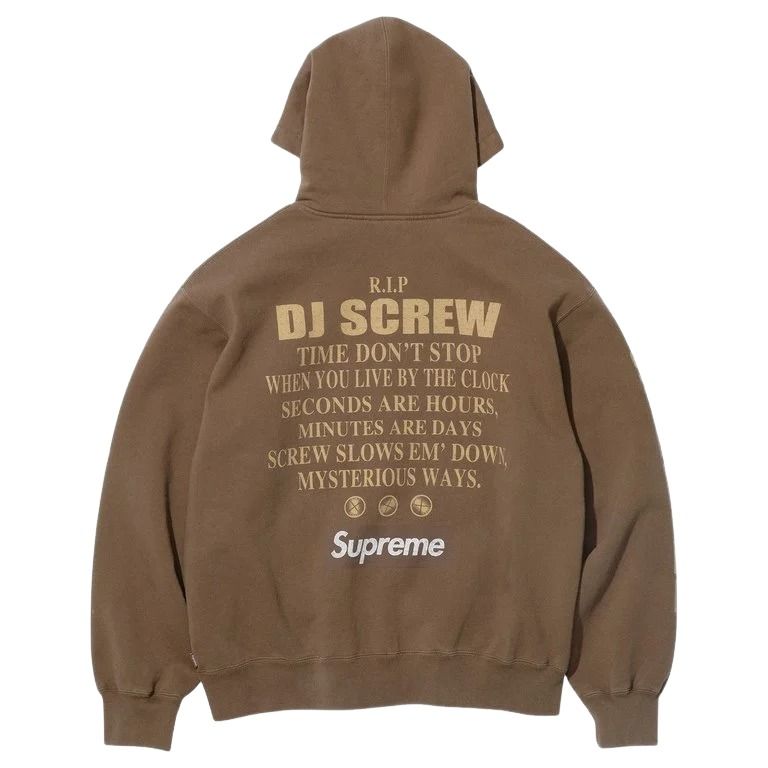 Supreme x DJ Screw SS26 Zip Up Hooded Sweatshirt 'Brown' SUP-SS26-145-BRN