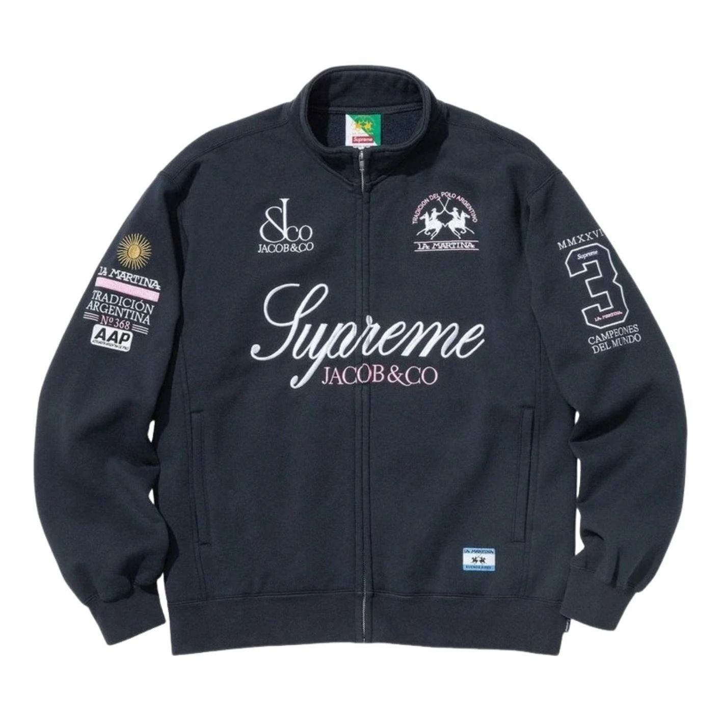 Supreme x La Martina SS26 Zip Up Sweatshirt 'Navy' SUP-SS26-318-NVY