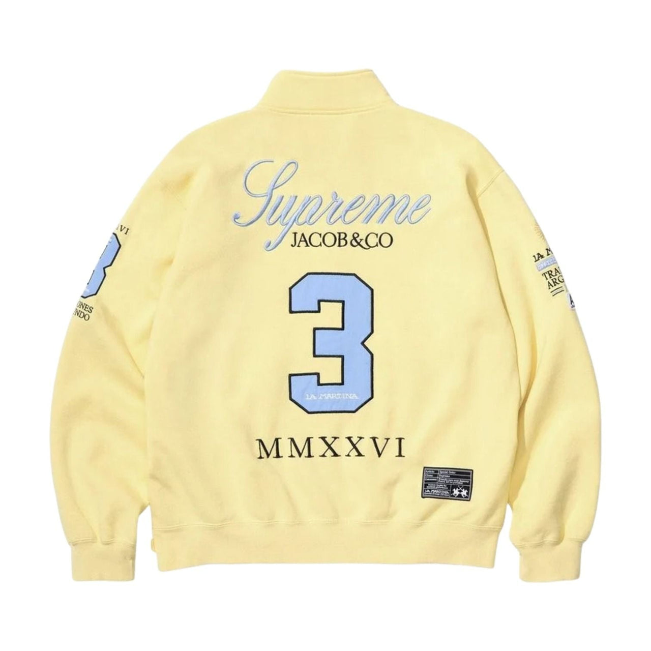 Supreme x La Martina SS26 Zip Up Sweatshirt 'Yellow' SUP-SS26-318-YLW