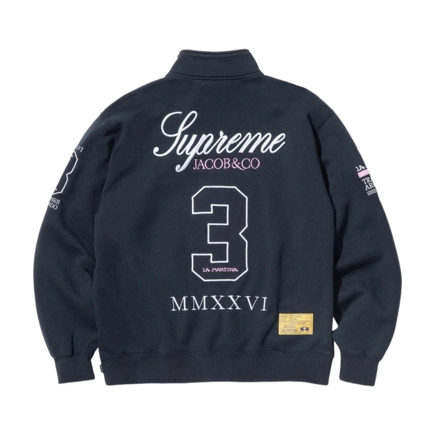 Supreme x La Martina SS26 Zip Up Sweatshirt 'Navy' SUP-SS26-318-NVY