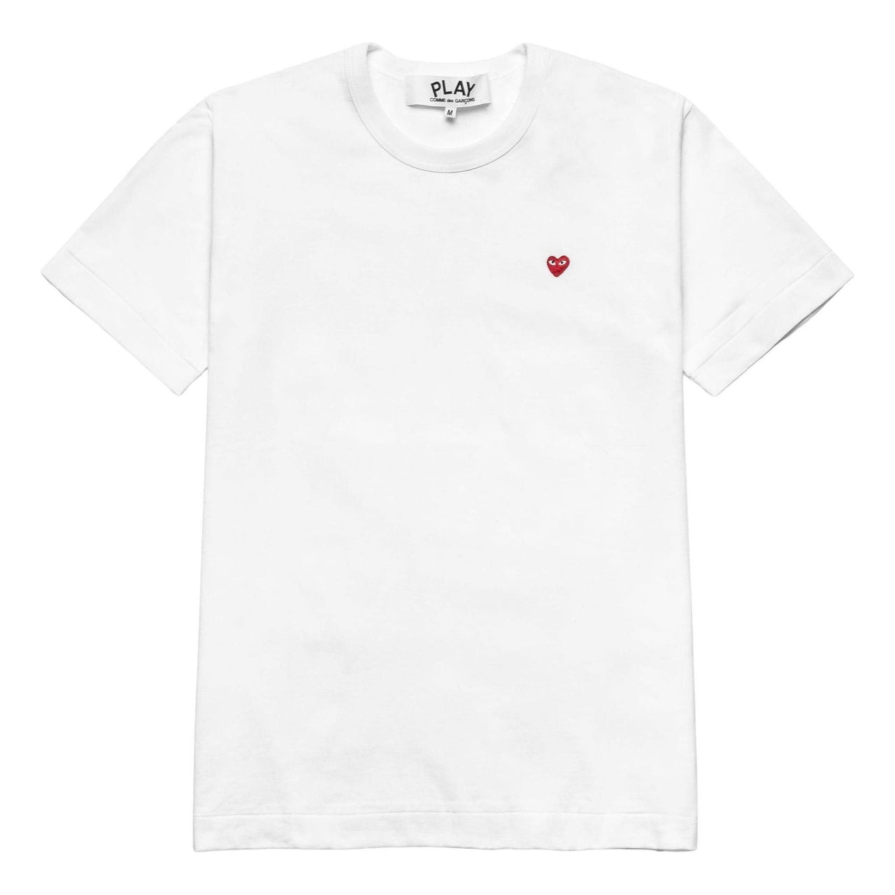 COMME des GARCONS PLAY SS25 Logo Print T-Shirt 'White Red' AX-T337-051-3