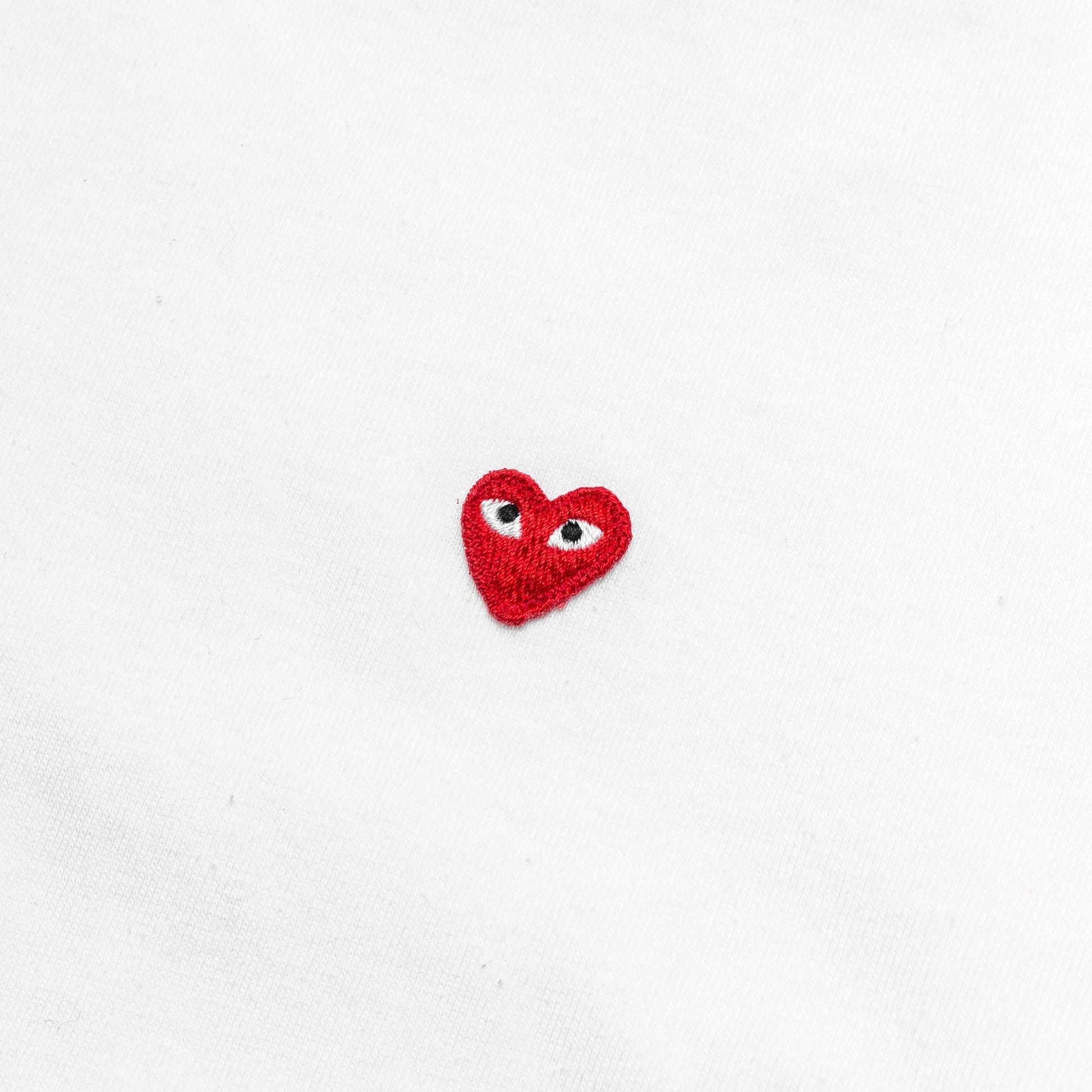 COMME des GARCONS PLAY SS25 Logo Print T-Shirt 'White Red' AX-T337-051-3