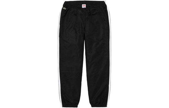 Supreme FW19 Week 5 x LACOSTE Track Pant Crossover waterproof Nylon Pants Unisex Black SUP-FW19-548