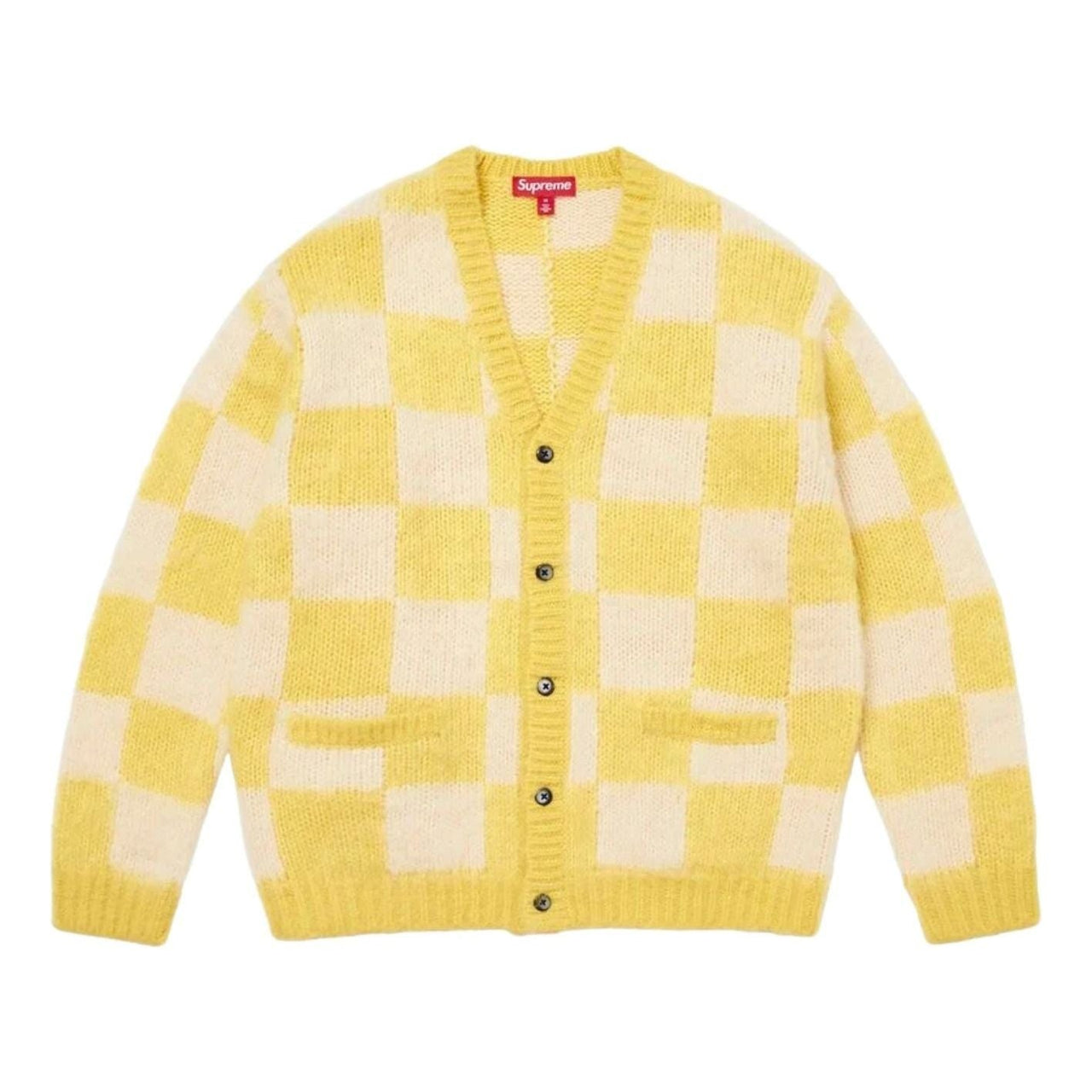 Supreme SS26 Checkerboard Cardigan 'Yellow' SUP-SS26-307-YLW