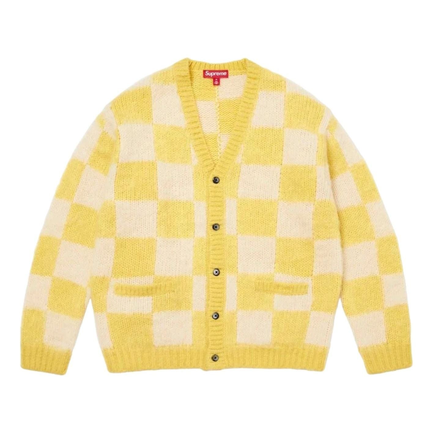 Supreme SS26 Checkerboard Cardigan 'Yellow' SUP-SS26-307-YLW