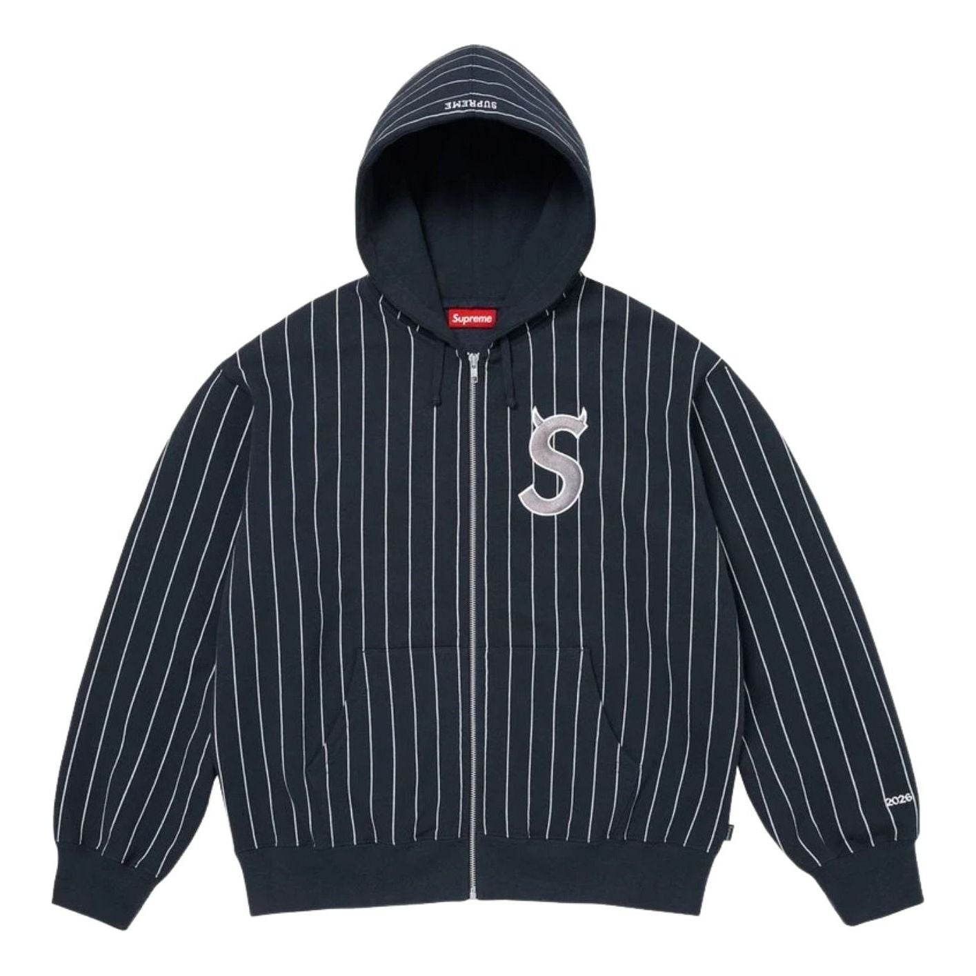 Supreme SS26 Devil S Logo Zip Up Hooded Sweatshirt 'Stripe' SUP-SS26-134-STRP