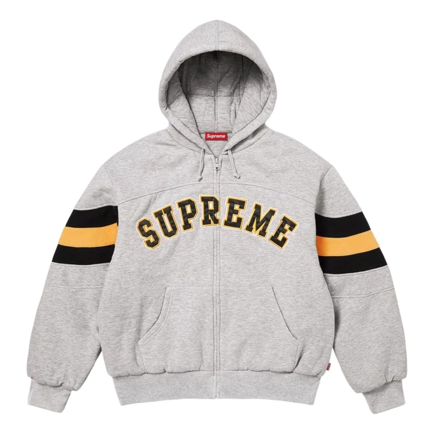 Supreme SS26 Filled Zip Up Hooded Sweatshirt 'Heather Grey' SUP-SS26-018-HETRGRY
