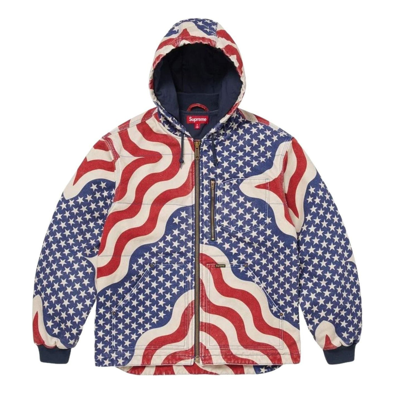 Supreme SS26 Flag Quilted Hooded Work Jacket 'Multicolor' SUP-SS26-132-MUTI