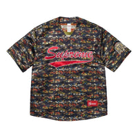 Supreme SS26 Floral Jacquard Baseball Jersey 'Navy' SUP-SS26-140-NVY