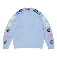 Supreme SS26 Old English Sleeves Sweater 'Light Blue' SUP-SS26-059-LHTBLU