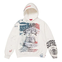 Supreme SS26 Overprint Hooded Sweatshirt 'White' SUP-SS26-363-WHT