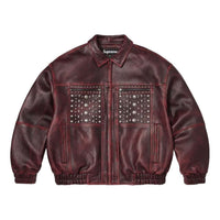 Supreme SS26 Multi Studded Leather Jacket 'Burgundy' SUP-SS26-353-BGD