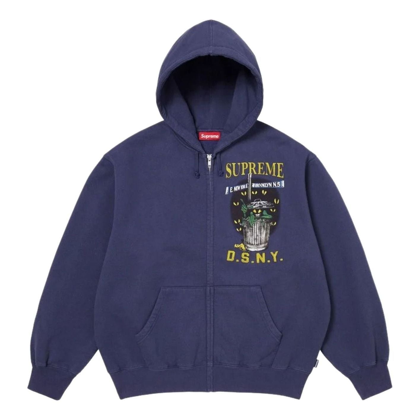 Supreme x DSNY SS26 Zip Up Hooded Sweatshirt 'Washed Navy' SUP-SS26-053-WSHNVY