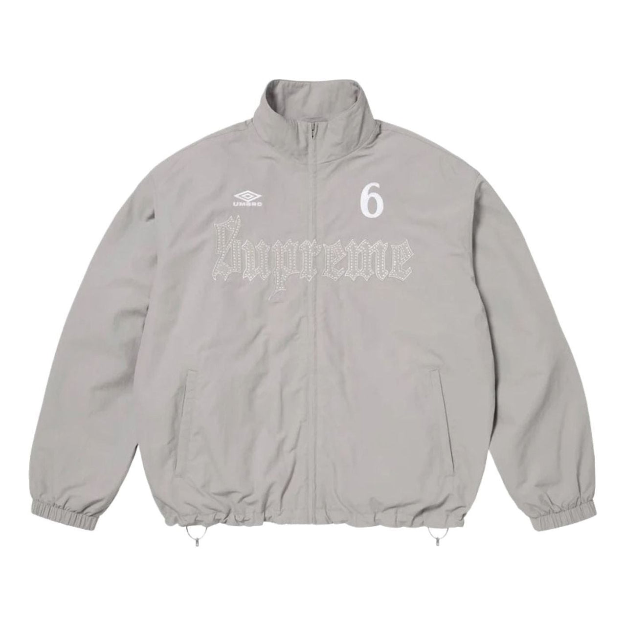 Supreme x Umbro SS26 Rhinestone Track Jacket 'Light Grey' SUP-SS26-331-GRY