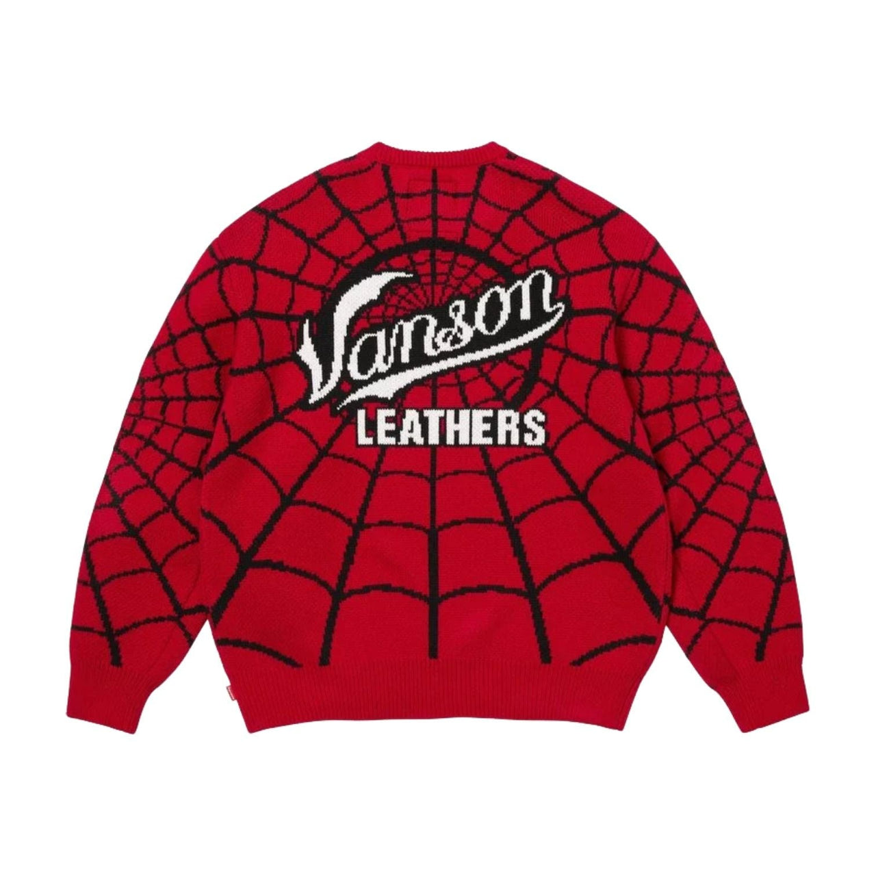 Supreme x Vanson Leathers SS26 Spider-Man Sweater 'Red' SUP-SS26-302-RED