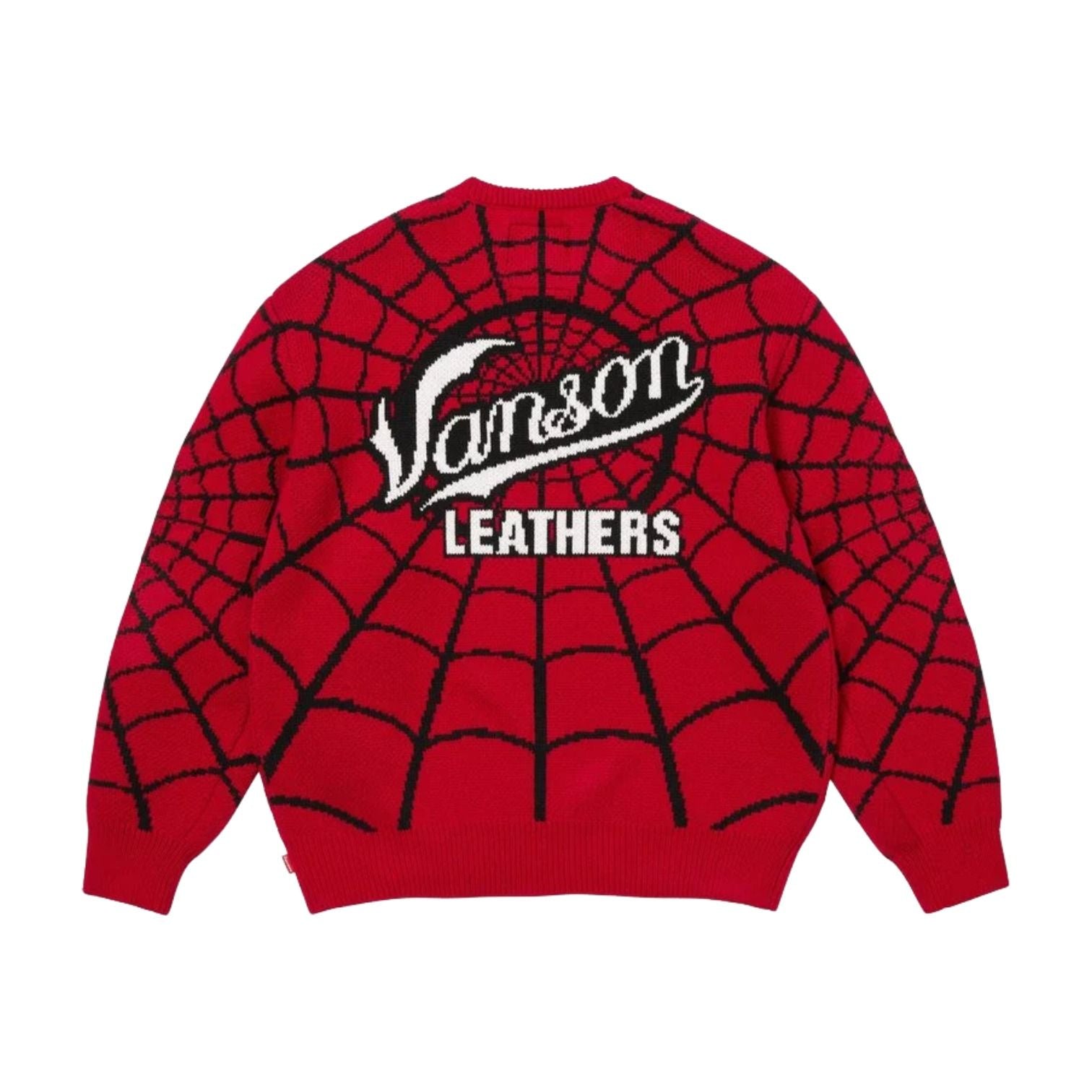 Supreme x Vanson Leathers SS26 Spider-Man Sweater 'Red' SUP-SS26-302-RED
