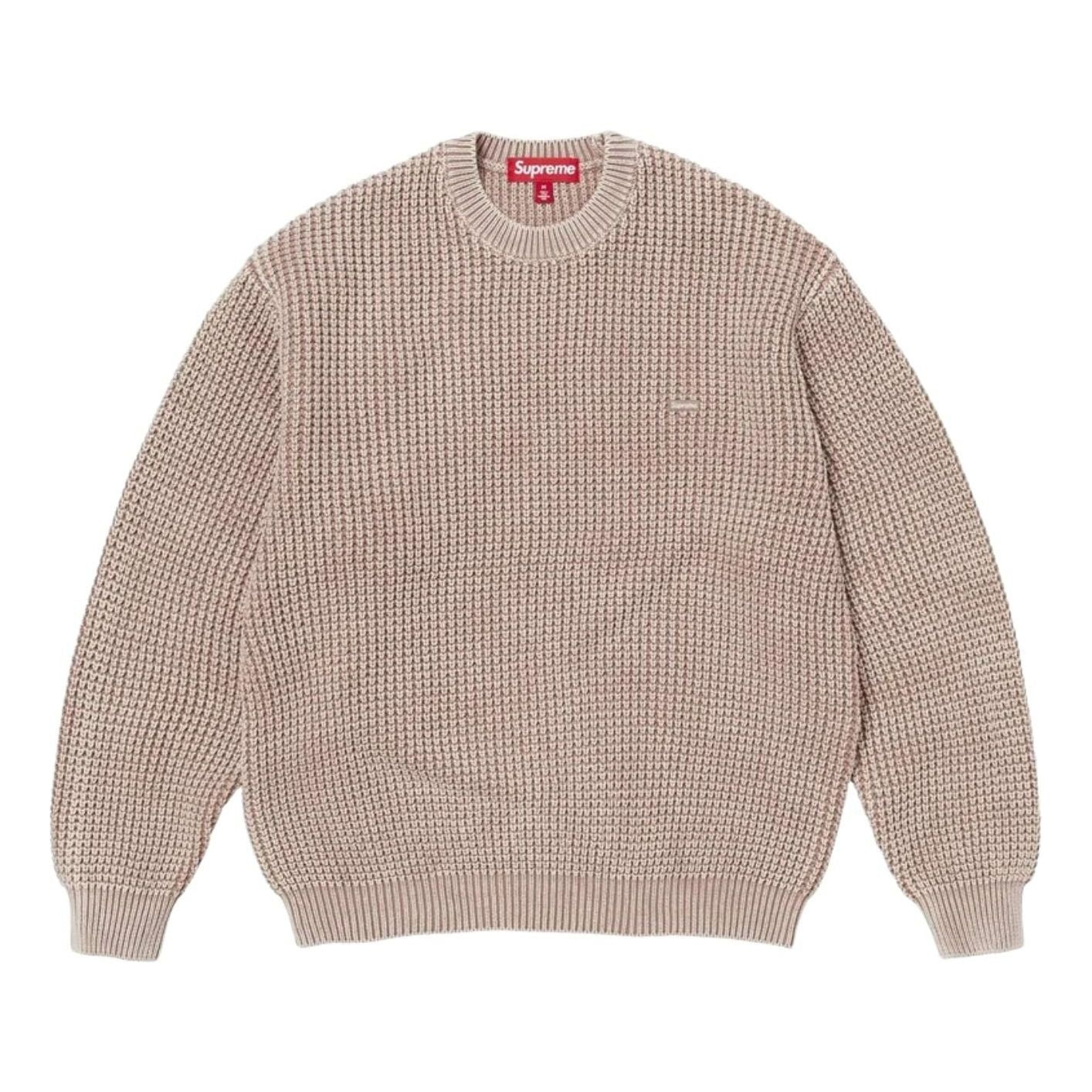 Supreme SS26 Washed Small Box Waffle Sweater 'Light Brown' SUP-SS26-136-BRN