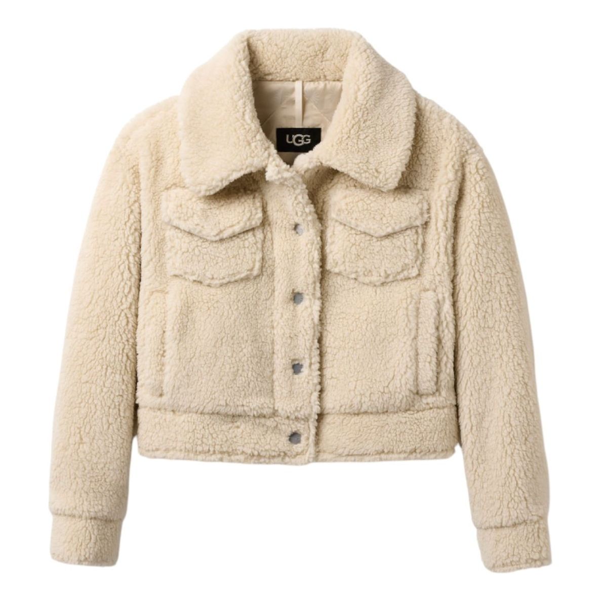 (WMNS) UGG Frankie Short Trucker Jacket 'Natural White' 1171459-NLI