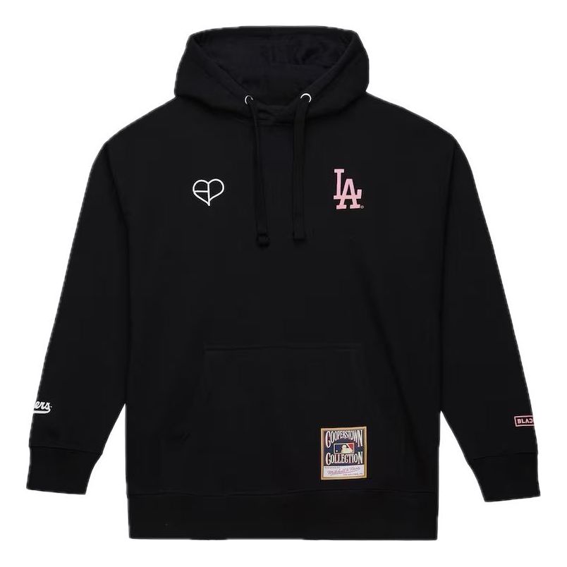 Mitchell & Ness x MLB Pullover Hoodie Los Angeles Dodgers BLACKPINK 'Black' 203285458-BLK