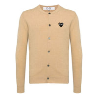 (WMNS) COMME des GARCONS PLAY FW25 Black Emblem Cardigan 'Beige' AX-N023-051-3