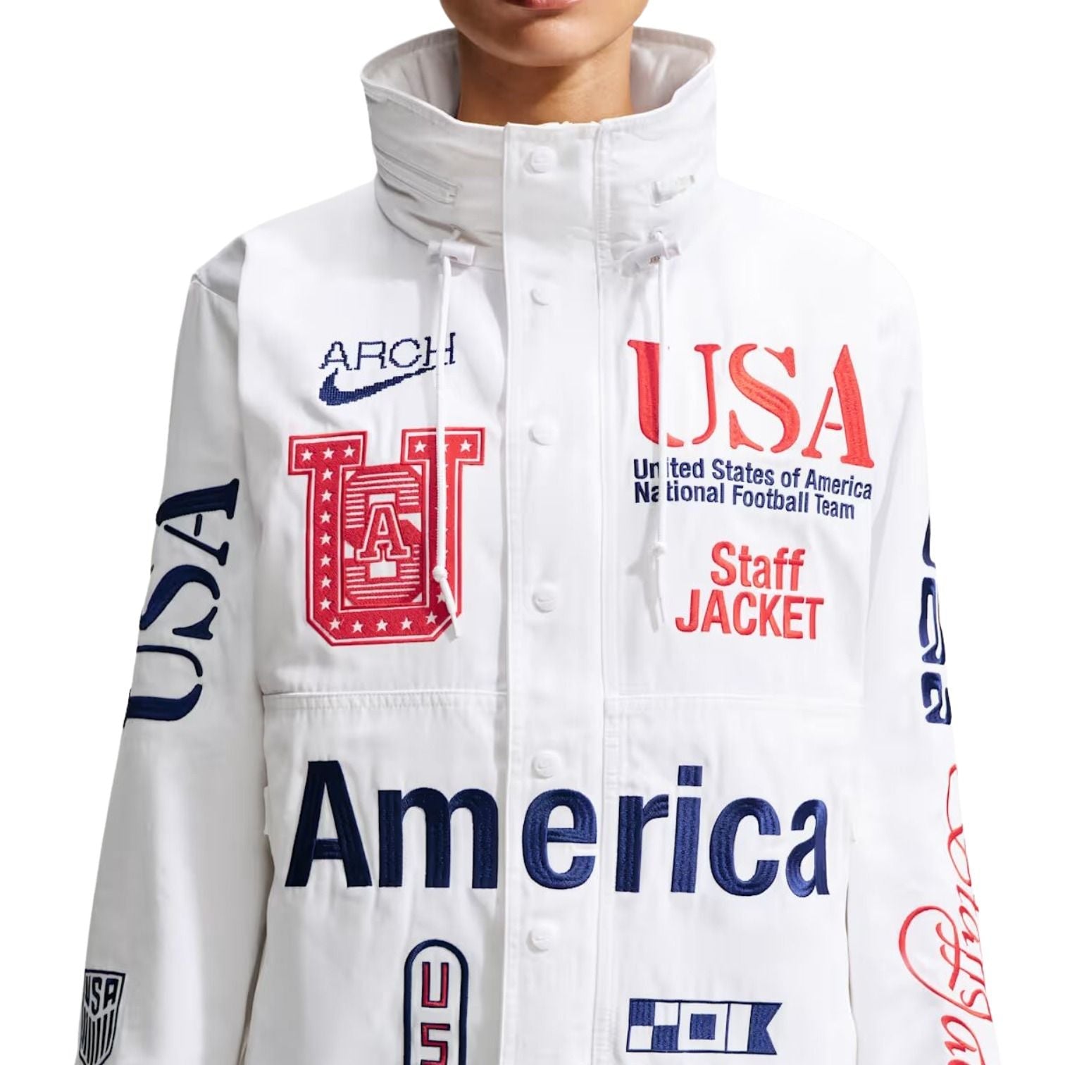 Nike x USA x V.A.A. Cryoshot Woven Staff Jacket 'White' II9805-100