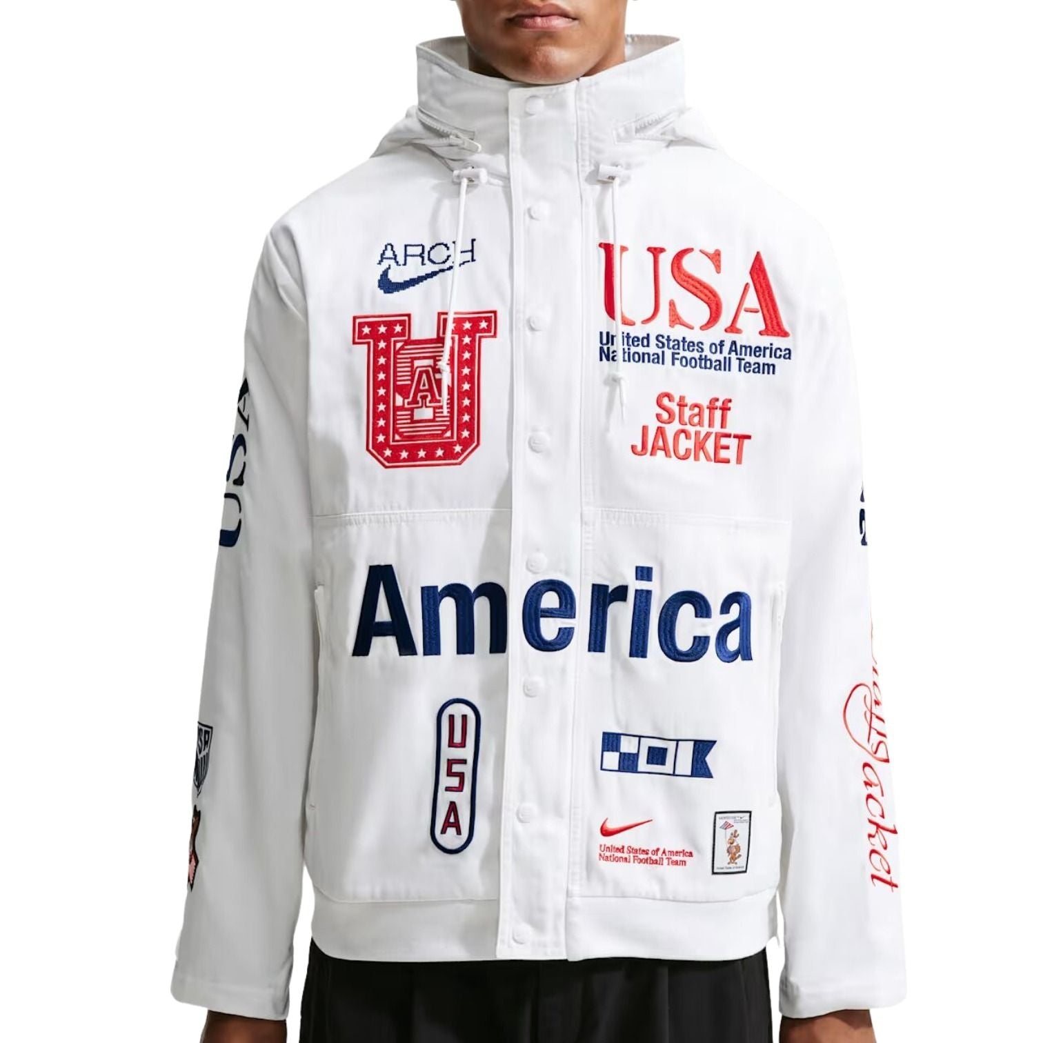 Nike x USA x V.A.A. Cryoshot Woven Staff Jacket 'White' II9805-100