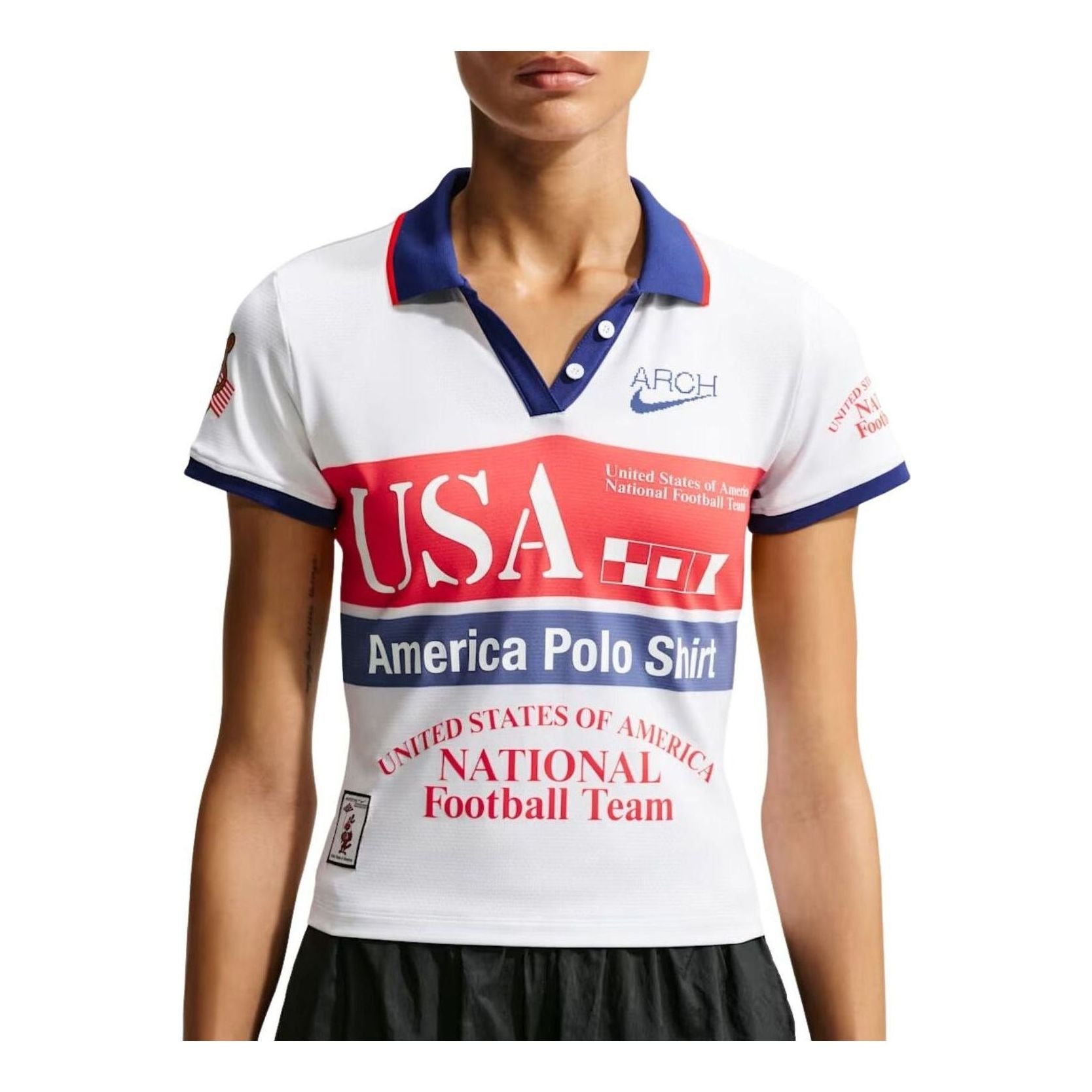 (WMNS) Nike x USA x V.A.A. Cryoshot Polo Shirt 'White' IM3986-100