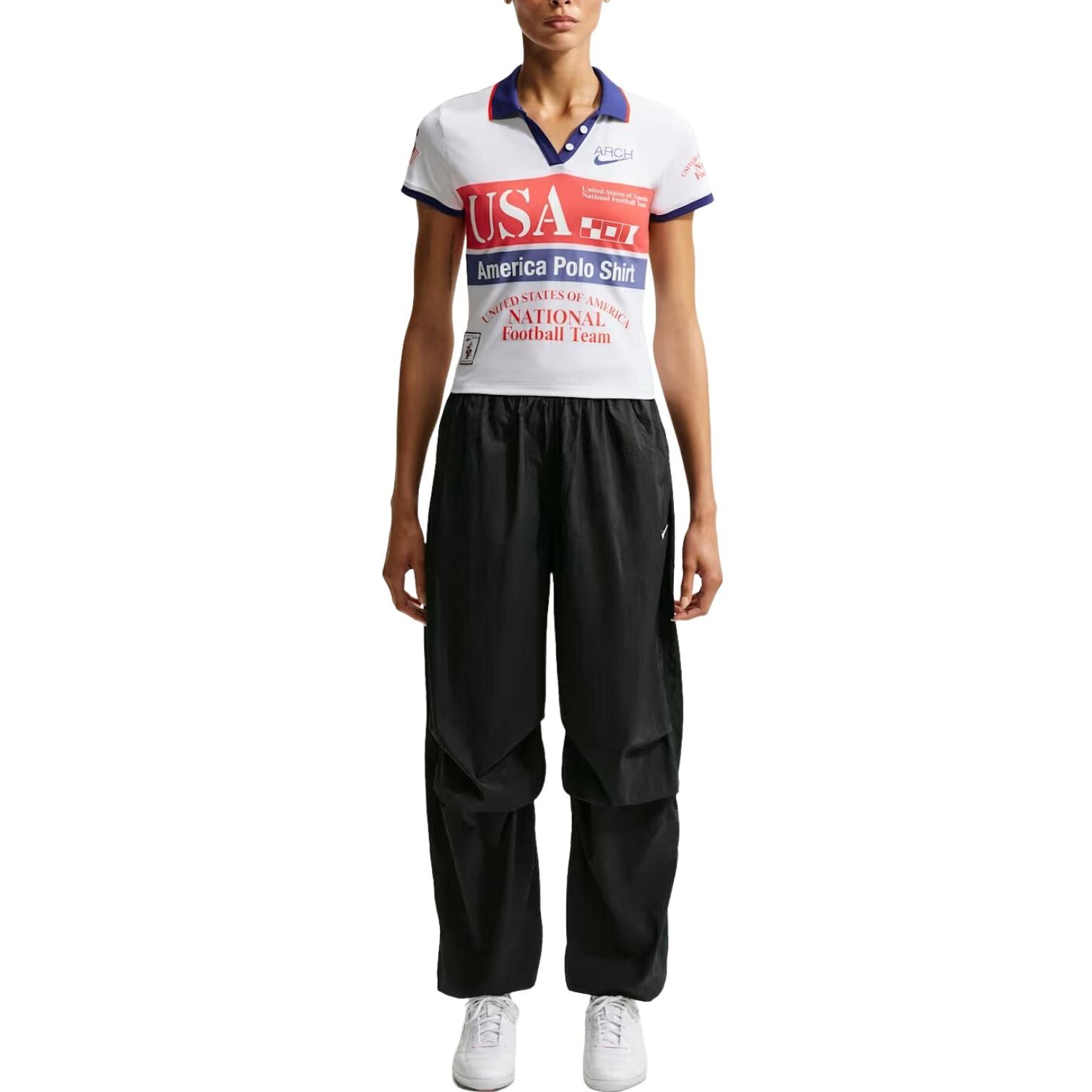 (WMNS) Nike x USA x V.A.A. Cryoshot Polo Shirt 'White' IM3986-100