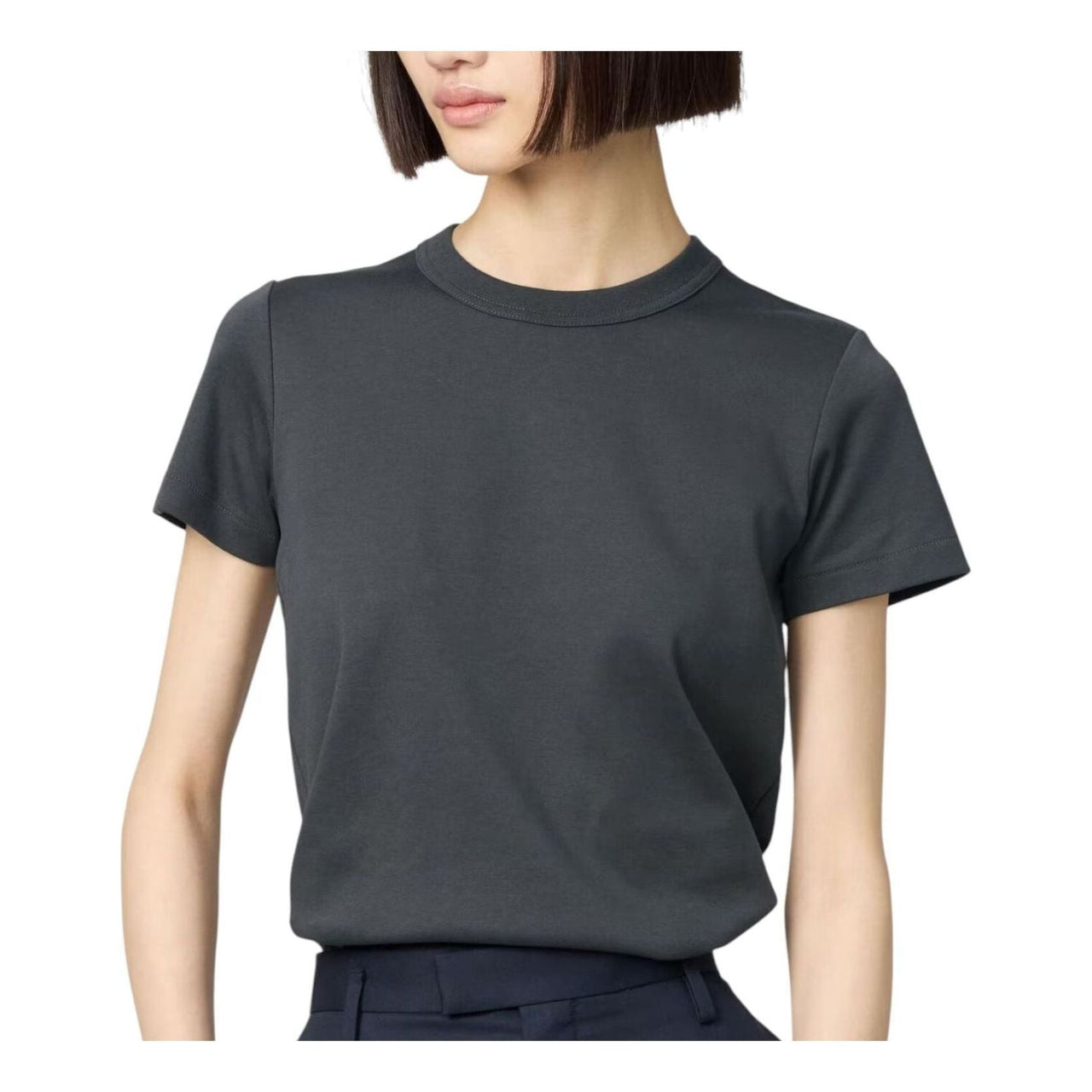 (WMNS) UNIQLO Crew Neck T-Shirt 'Dark Grey' 483456-08