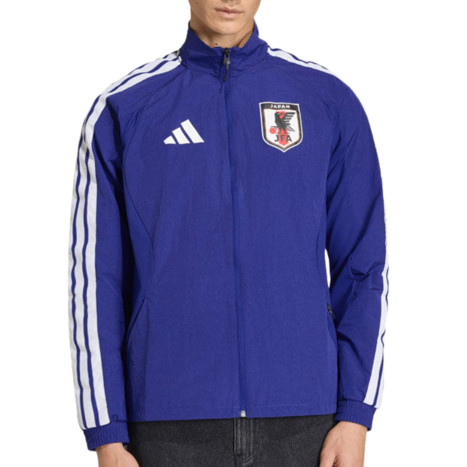 adidas Japan 2026 Anthem Jacket Asia Sizing 'Japan Blue' KA1518