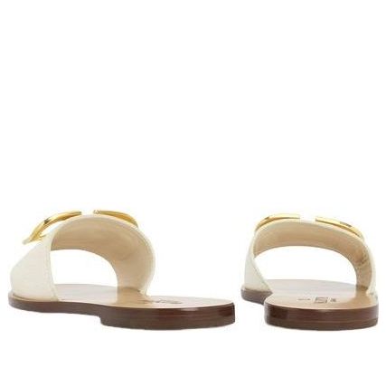 (WMNS) Valentino Calfskin Point Vlogo Signature Slide 'Ivory' S0M21HWS098