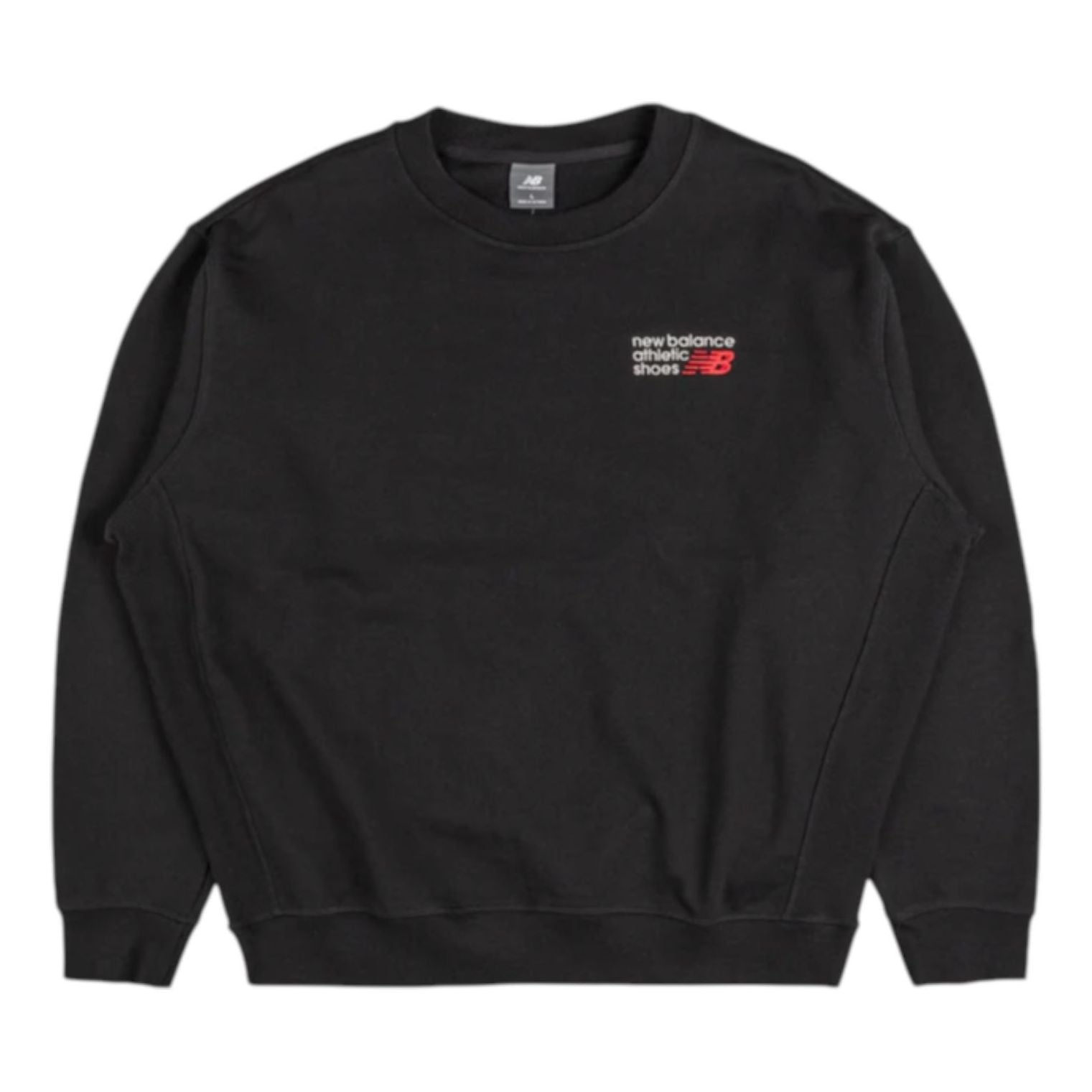 New Balance Athletics Premium Logo Crew Relaxed Fit Sweatshirt Asia Sizing 'Black' MT41547-BK
