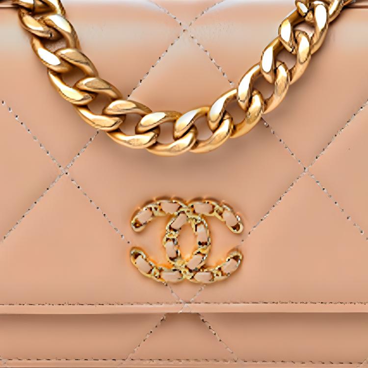 CHANEL 19BagWOC Sheepskin Handbag Shoulder Bag Backpack Crossbody Bag Women's Shrimp Pink