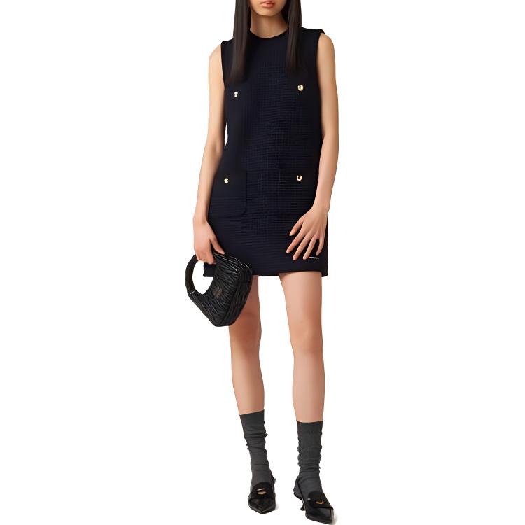 MIU MIU SS23 Sleeveless Dress Women's Blue