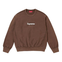 Supreme Washed Box Logo Crewneck 'Brown' FW15SW6-BROWN