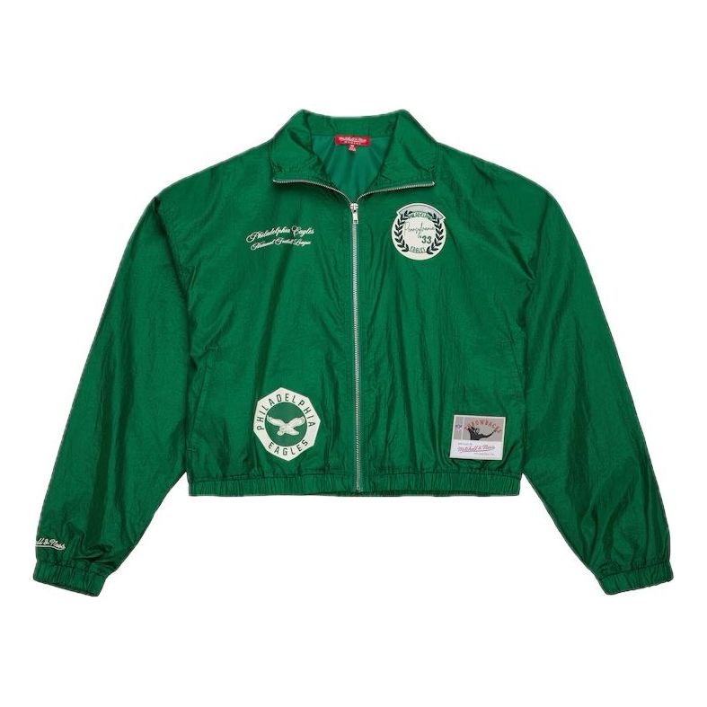 (WMNS)  Mitchell & Ness Philadelphia Eagles Nylon Full-Zip Jacket 'Kelly Green' 203184945