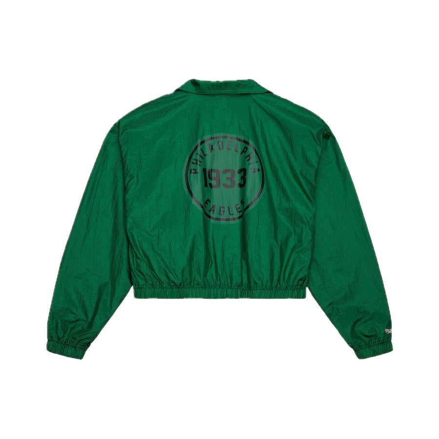 (WMNS)  Mitchell & Ness Philadelphia Eagles Nylon Full-Zip Jacket 'Kelly Green' 203184945