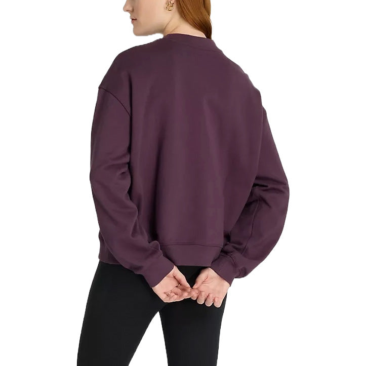 (WMNS) New Balance Embossed Logo French Terry Crewneck Sweatshirt 'Plum Brown' WT43535-PLN