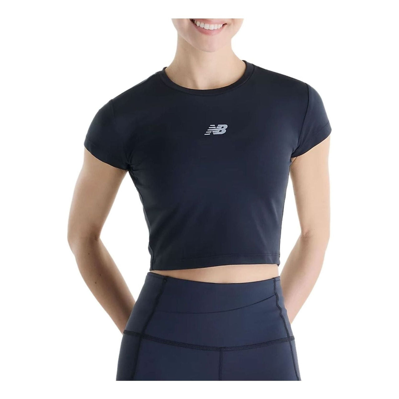 (WMNS) New Balance Harmony Fitted T-Shirt Asia Sizing 'Black' WT61O2GJBK
