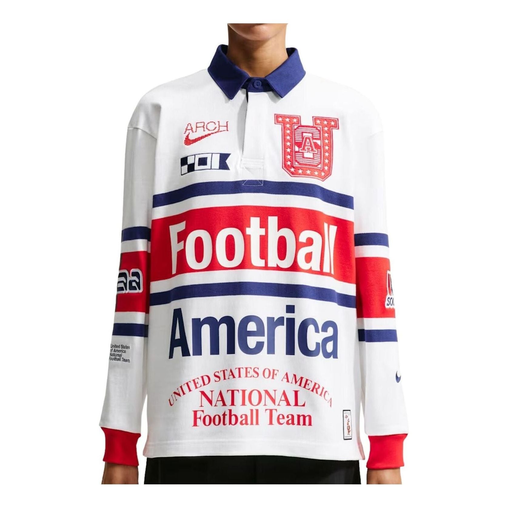 Nike x USA x V.A.A. Cryoshot Long-Sleeve Rugby Top 'White' IM3227-100