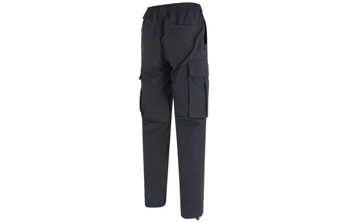 Men's Air Jordan Flight Heritage Big Pocket Cargo Woven Drawstring Casual Joggers/Pants/Trousers Autumn Black DC7451-010