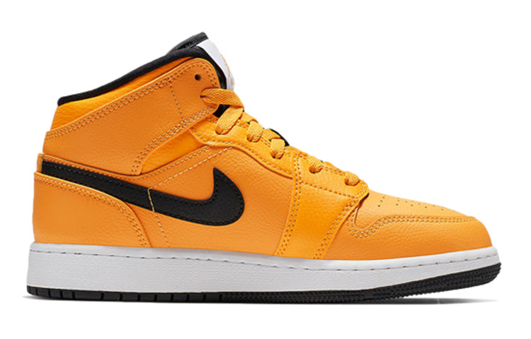 (GS) Air Jordan 1 Mid 'University Gold Black' 554725-700