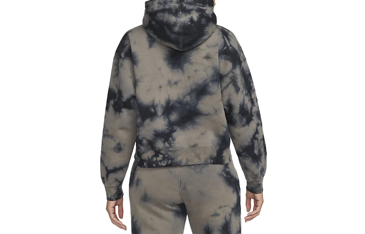 (WMNS) Air Jordan itage Tie Dye Fleece Sports Hoodie Olive 'Grey' DM5239-040