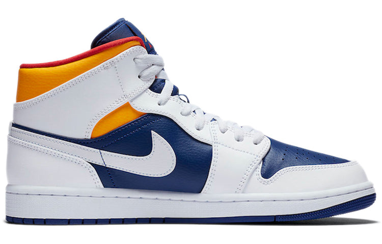 Air Jordan 1 Mid 'White Deep Royal Blue' 554724-131