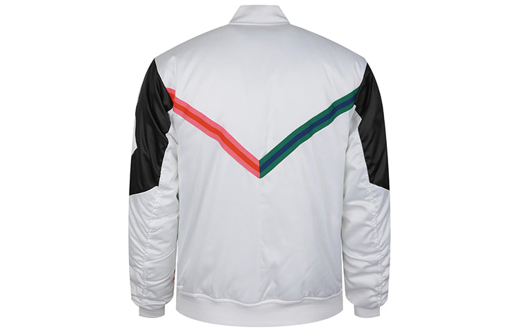 Air Jordan WINGS MA-1 Casual Sports Colorblock Stand Collar Jacket White CD5458-100