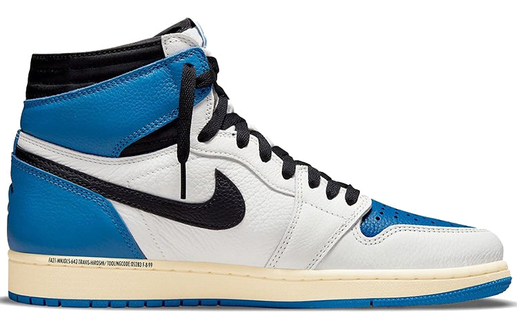 Air Jordan 1 Retro High x Fragment Design x Travis Scott 'Sail Black Military Blue' DH3227-105