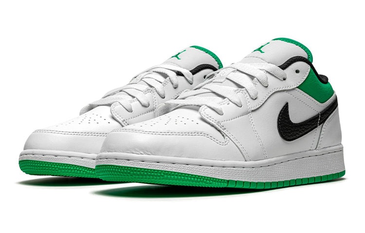 (GS) Air Jordan 1 Low 'White Lucky Green' 553560-129